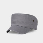 NUZADA - Military Hats  Autumn Spring Flat Top Cap Visor